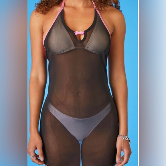 Barbie x Forever 21 Mesh Swim Cover Up Dress - Picture 5 of 7